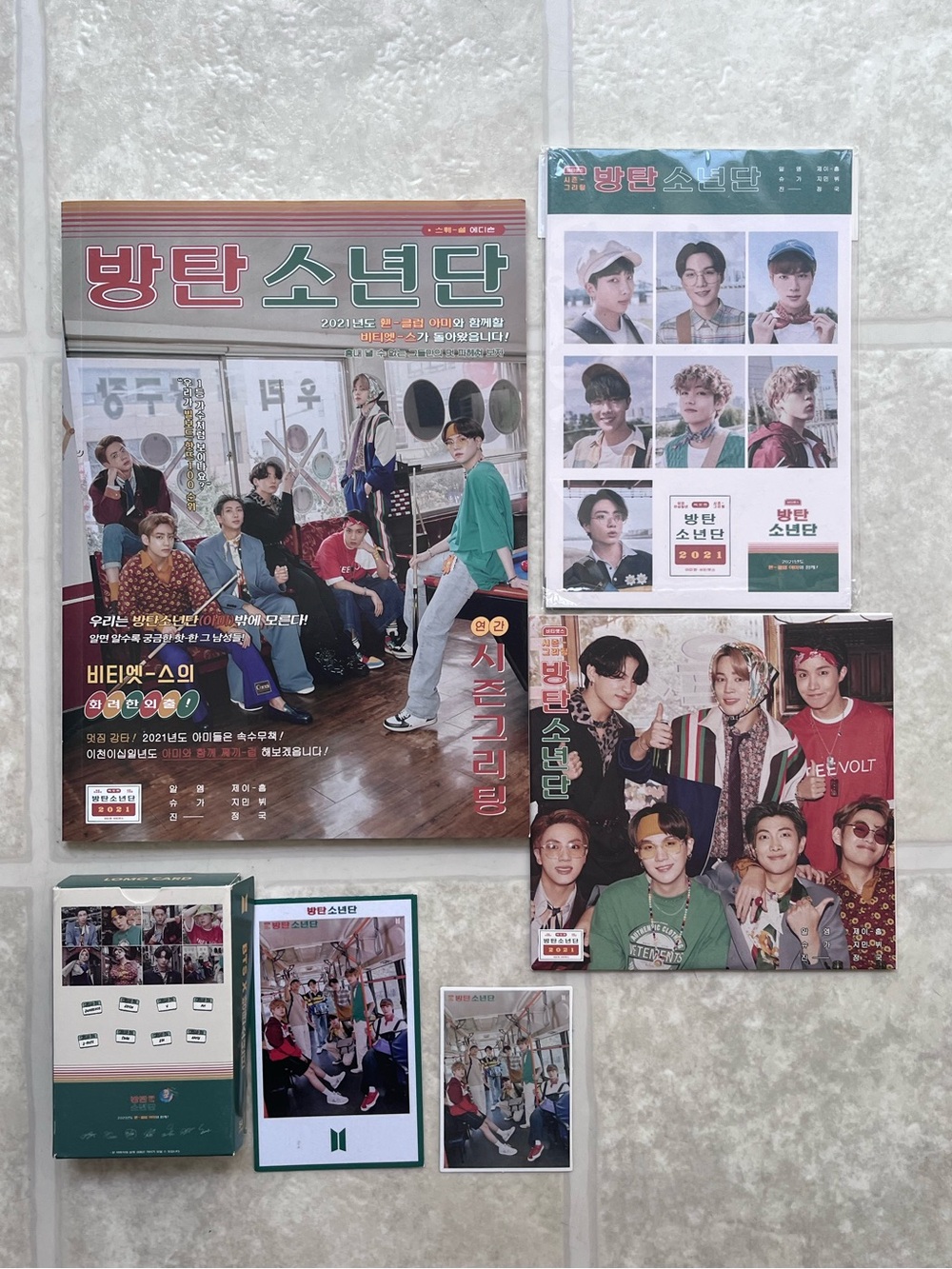 BTS 2021 SEASON'S GREETINGS Book DVD Stickers Set